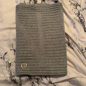 gray Calvin Klein women’s plaited logo scarf